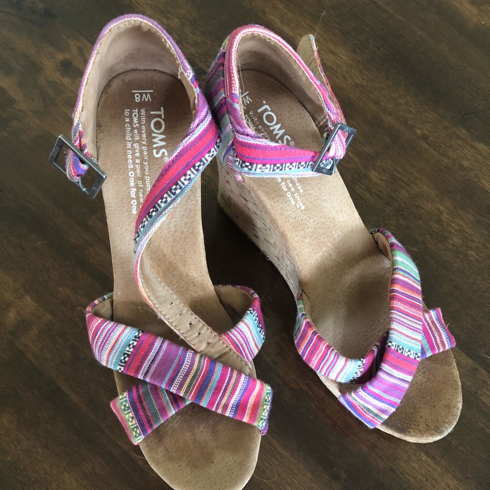Toms Heels size 8